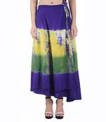 Multicolor Tie Dye Cotton Wrap Skirt
