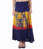 Multicolor Tie Dye Cotton Wrap Skirt