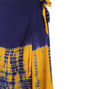 Multicolor Tie Dye Cotton Wrap Skirt 5