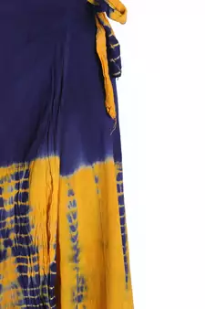 Multicolor Tie Dye Cotton Wrap Skirt
