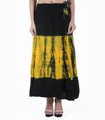 Multicolor Tie Dye Cotton Wrap Skirt