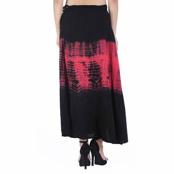 Multicolor Tie Dye Cotton Wrap Skirt 2