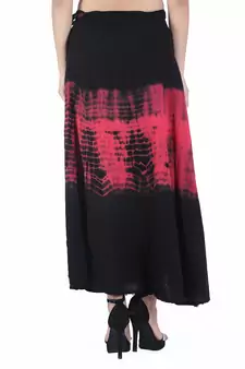Multicolor Tie Dye Cotton Wrap Skirt