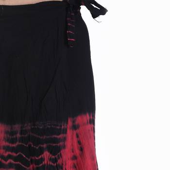 Multicolor Tie Dye Cotton Wrap Skirt 5