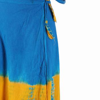Multicolor Tie Dye Cotton Wrap Skirt 5