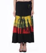 Multicolor Tie Dye Cotton Wrap Skirt