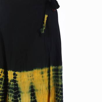 Multicolor Tie Dye Cotton Wrap Skirt 5
