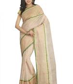 White Plain Cotton Saree