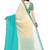 Cream Printed Georgette Saree With Blouse