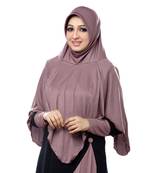 Coffee Poly Cotton Ready To Wear Islamic Hijab
