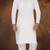 White Plain Bi Cotton Polly Pathani Suit