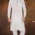 White Plain Reamy Linen Pathani Sherwani