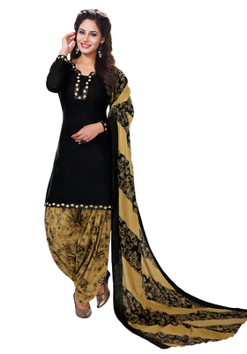 Multicolor printed crepe salwar with dupatta 2