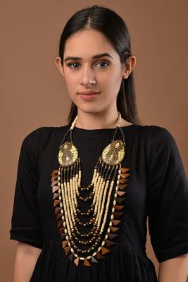 Brown And White Tibetean Necklace 1