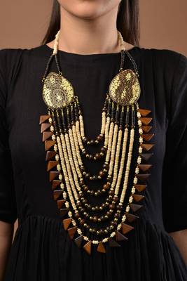 Brown And White Tibetean Necklace 2