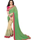 Multicolor Embroidered Georgette Saree With Blouse