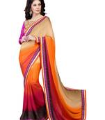 Multicolor Embroidered Georgette Saree With Blouse