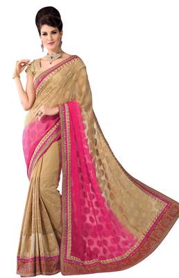 Multicolor Embroidered Georgette Saree With Blouse 1