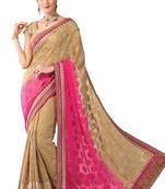 Multicolor Embroidered Georgette Saree With Blouse