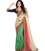 Multicolor Embroidered Georgette Saree With Blouse