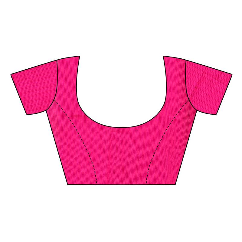 Pink Printed Art Silk Saree With Blouse