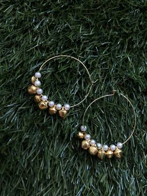 Ghungroo And Pearls Hoops Baali 2