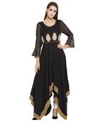 Black Embroidered Cotton kurta &