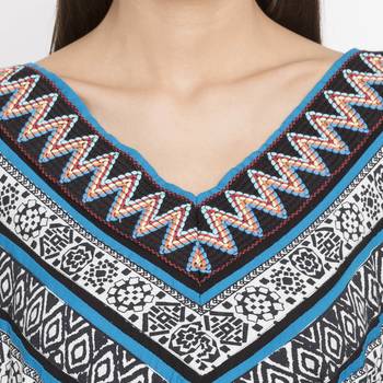 Black Printed Cotton kurta & 5