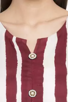 Red Printed Cotton kurta &