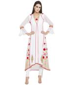 White Printed Georgette kurta &