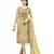 Beige Embroidered Chanderi Salwar With Dupatta