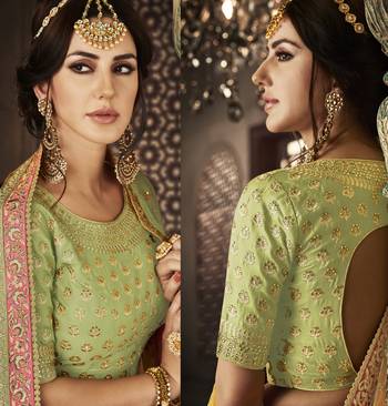 Pink Embroidered Silk Lehenga Choli With Dupatta 2