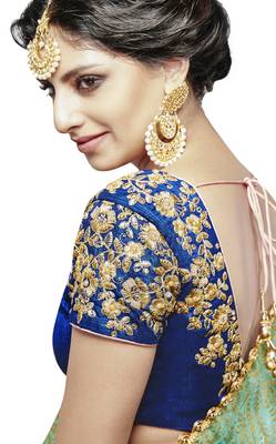 Pink Embroidered Tussar Silk Lehenga Choli With Dupatta 3