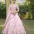 Light Pink Embroidered Malai Satin Lehenga Choli With Dupatta