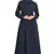 Navy Plain Poly Crepe Islamic Abaya