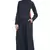 Navy Plain Poly Crepe Islamic Abaya