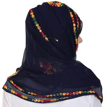 Momin Libas Embroidered Chiffon Girls Scarf 2