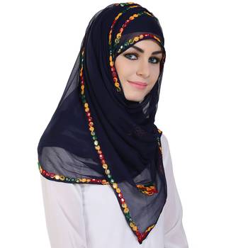 Momin Libas Embroidered Chiffon Girls Scarf 1