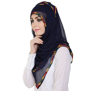 Momin Libas Embroidered Chiffon Girls Scarf 3