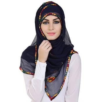 Momin Libas Embroidered Chiffon Girls Scarf 4