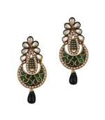 Maroon gold plated Zircon Earrings