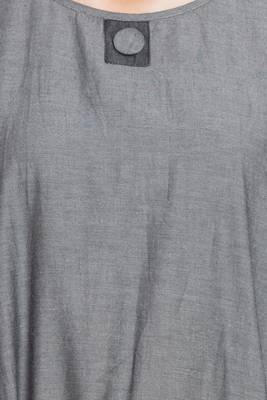 Grey Plain Cotton Islamic Abaya 6