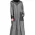 Grey Plain Cotton Islamic Abaya