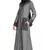 Grey Plain Cotton Islamic Abaya