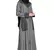 Grey Plain Cotton Islamic Abaya