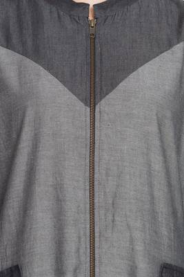 Grey Plain Cotton Islamic Abaya 4