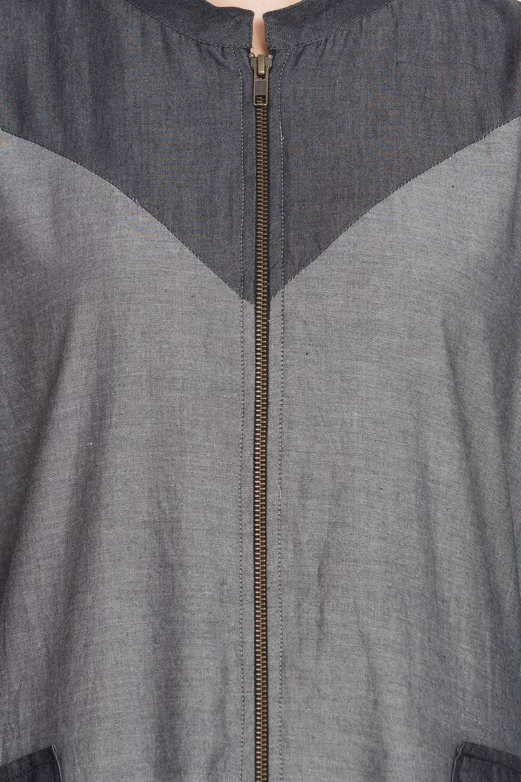 Grey Plain Cotton Islamic Abaya