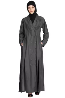 Black Plain Cotton Islamic Abaya