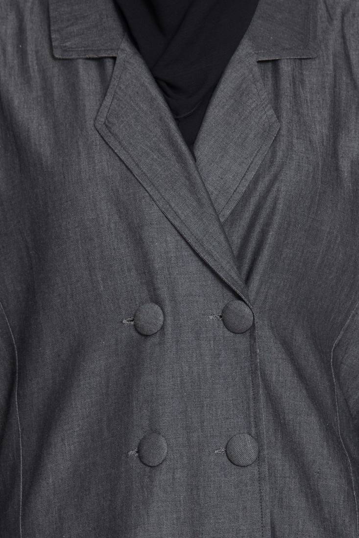 Black Plain Cotton Islamic Abaya