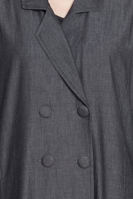 Black Plain Cotton Islamic Abaya 4